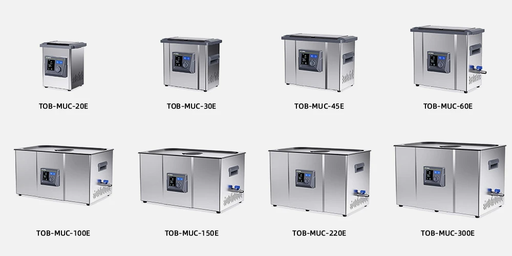 TOB-MUC-E Series Ultrasonic Cleaning Machines for Battery Laboratories and Electrode Preparation