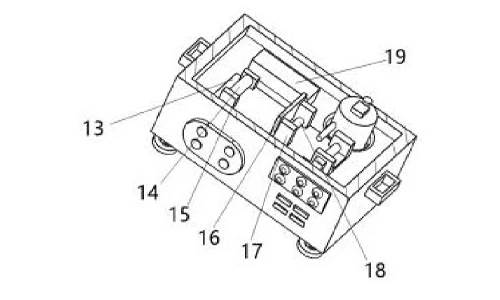 CN215429971U Figure 3 - internal structure, cover removed, first perspective view