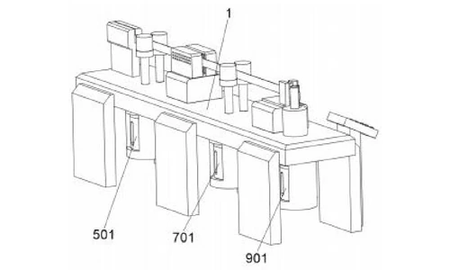 Overall structure of the electrode winder, third perspective view
