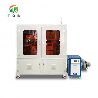 Máquina de perforación láser para láminas de cobre TOB-F200W-T3 con tres cabezales de láser de fibra y desenrollado por servo