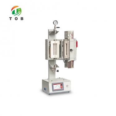 horno CVD de lecho fluidizado TOB-1200-LTS-FB con tubo de cuarzo vertical y cuerpo de horno dividido