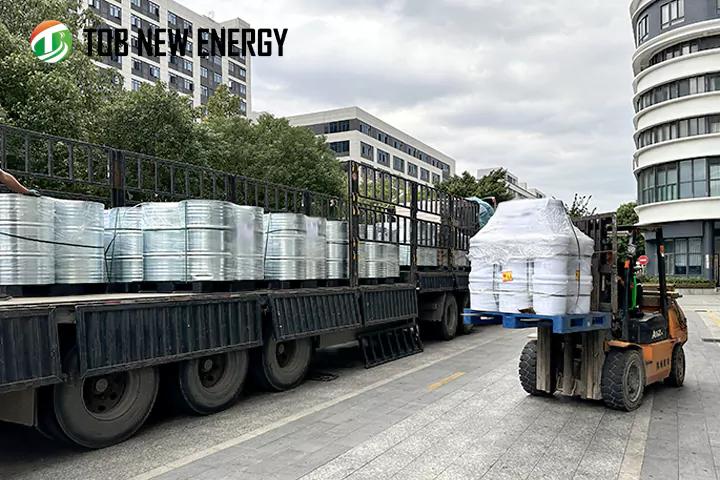 Lithium Ion Battery Materials Being Shipped