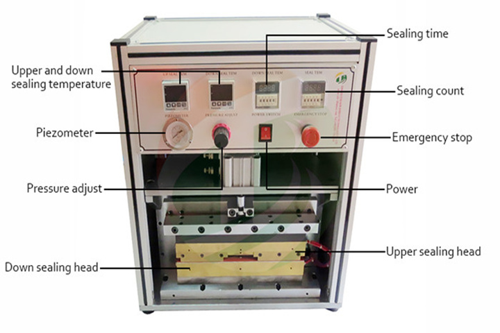 Máquina de sellado térmico de batería personalizada para sellado lateral superior tob-jd-tss-400