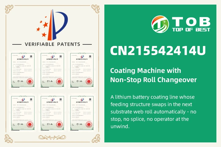 Patente CN215542414U - Máquina de recubrimiento con cambio de rollo sin paradas